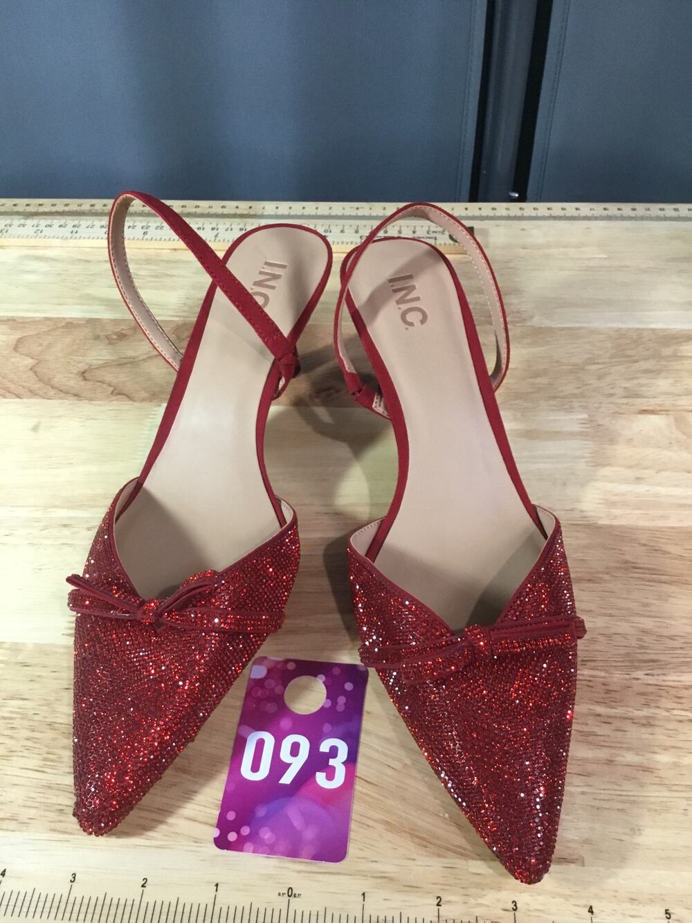 INC International Concepts Gelsey Slingback Women's 12 M Red Pointed Toe Heels